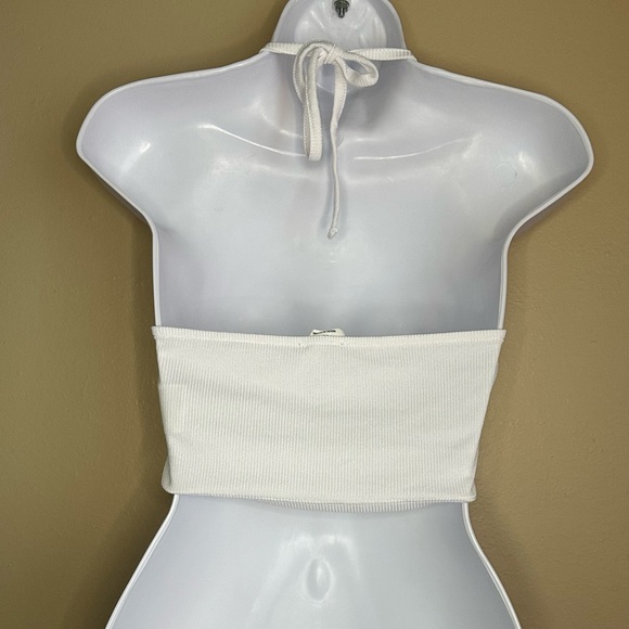 White Halter Tank - Picture 2 of 3